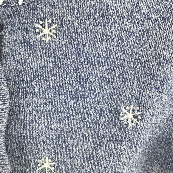 Classic Elements Christmas Holiday Winter Cardigan Sweater‎ Size Large Snowflake - Picture 3 of 10